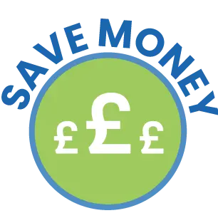 save money logo service charge
