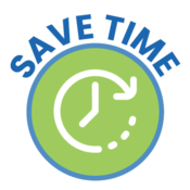 save time logo service charge